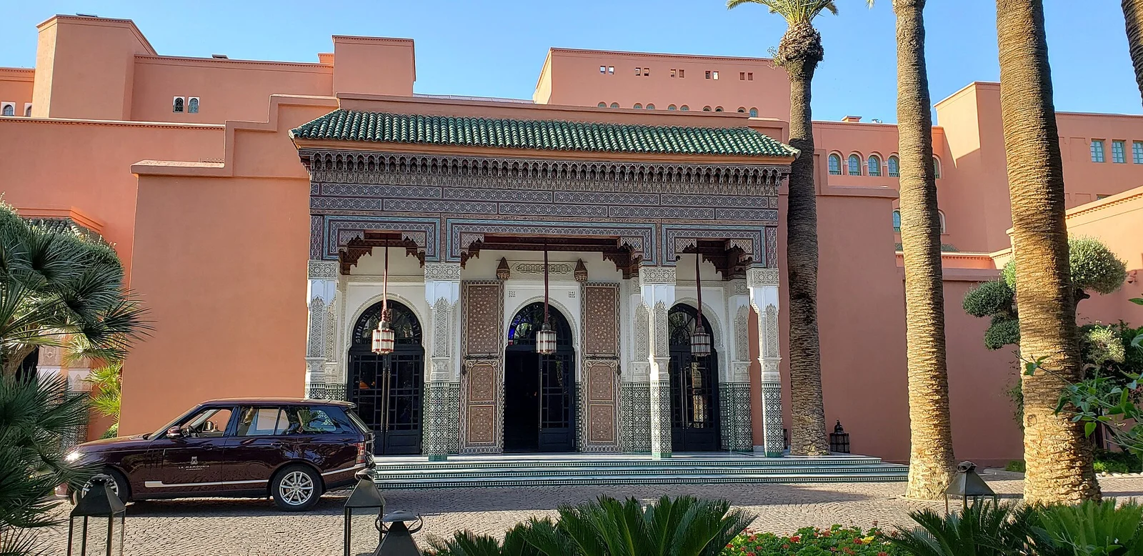 Entrada del hotel La Mamounia en Marrakech